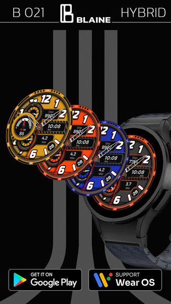 Blaine ۰۲۱ Hybrid Watch Face - عکس برنامه موبایلی اندروید