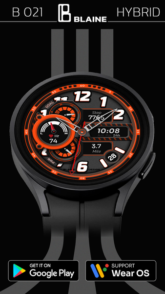 Blaine 021 Hybrid Watch Face - عکس برنامه موبایلی اندروید