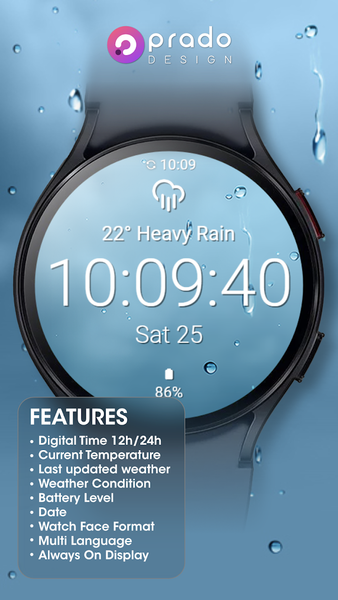 Current Weather Watch Face - عکس برنامه موبایلی اندروید
