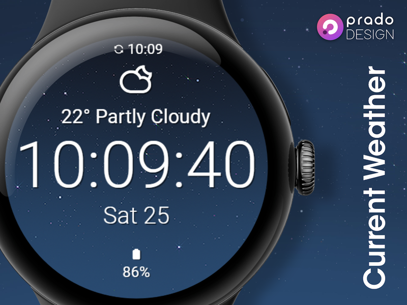 Current Weather Watch Face - عکس برنامه موبایلی اندروید