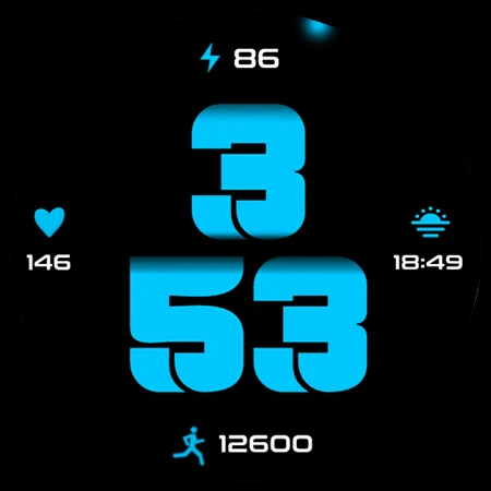 Digital Gradient WF Wear OS ۵+ - عکس برنامه موبایلی اندروید