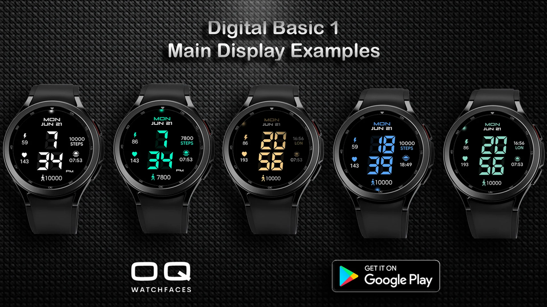 Digital Basic 1 Wear OS 4+ - Image screenshot of android app