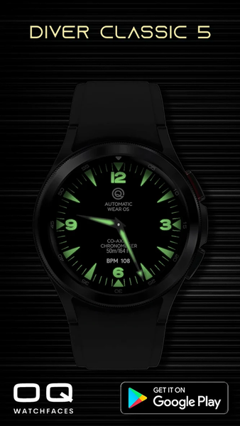 Diver ۵ Black For Wear OS ۴ - عکس برنامه موبایلی اندروید