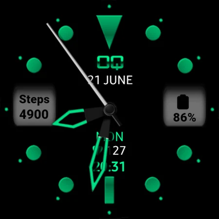 Diver Style Classic Watchface - Image screenshot of android app