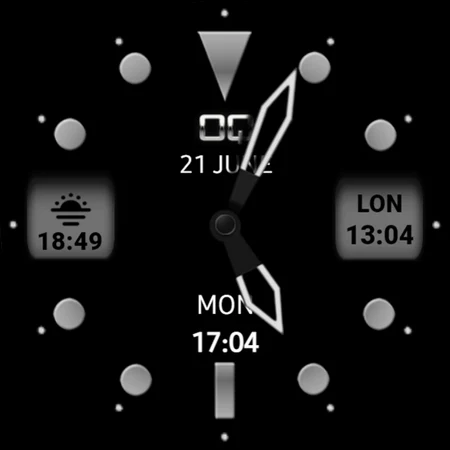 Diver Style Classic Watchface - Image screenshot of android app