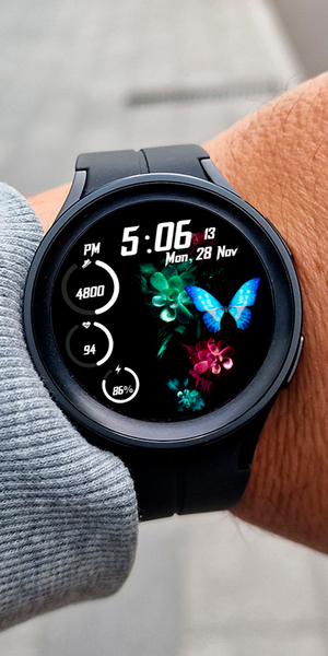 Digital Butterfly Watch face - عکس برنامه موبایلی اندروید