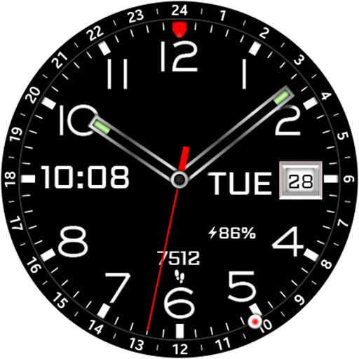 Hybrid Minimal RZ۰۱ Watch face - عکس برنامه موبایلی اندروید