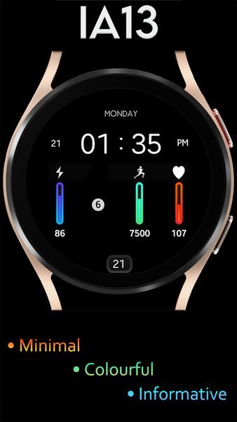 IA13 Pixel Watchface - Image screenshot of android app