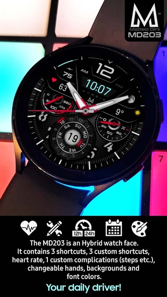 MD203 - Analog watch face - Image screenshot of android app