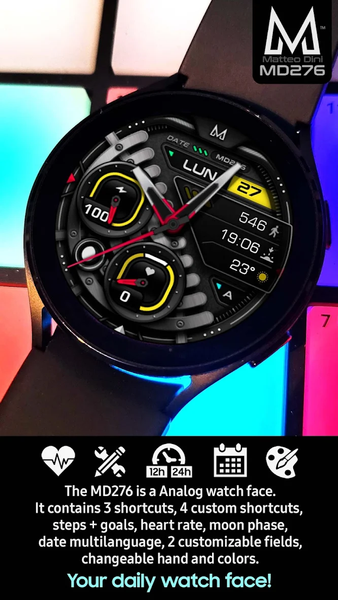 MD276 - Analog watch face - عکس برنامه موبایلی اندروید