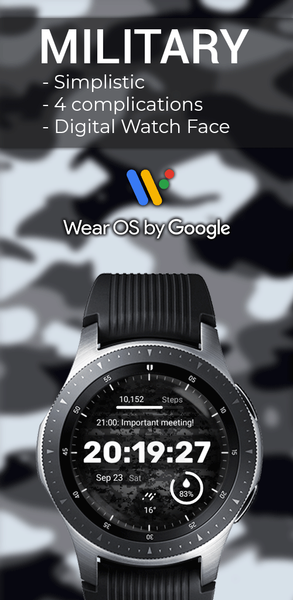 Military Watch Face - F01 - Image screenshot of android app