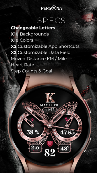 Classic Watch Face PER019 - Image screenshot of android app