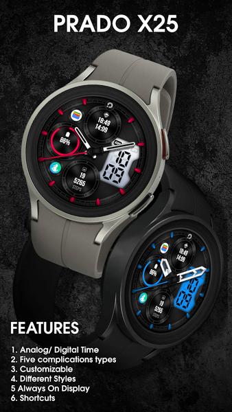 PRADO X25  Hybrid Watch Face - عکس برنامه موبایلی اندروید