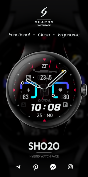 SH020 Watch Face, WearOS watch - عکس برنامه موبایلی اندروید