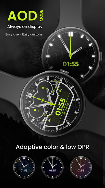 G۰۱۳ Neon Hybrid Watch Face - عکس برنامه موبایلی اندروید