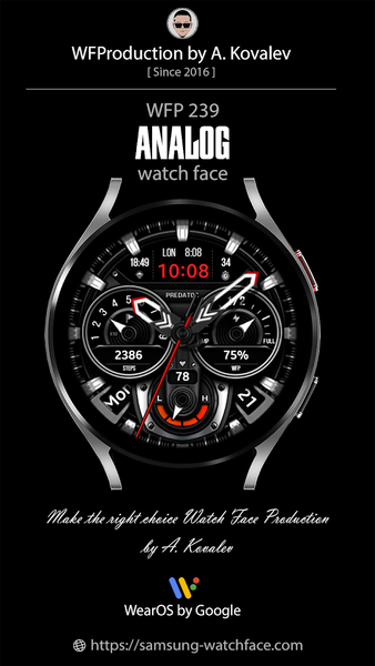 WFP 239 Ultra watch face - عکس برنامه موبایلی اندروید