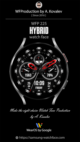 WFP 225 Hybrid watch face - عکس برنامه موبایلی اندروید