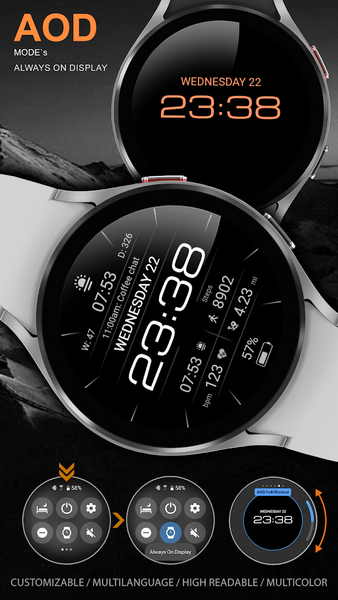 WFP ۲۳۷ Digital watch face - عکس برنامه موبایلی اندروید