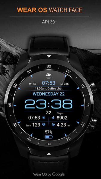 WFP ۲۳۷ Digital watch face - عکس برنامه موبایلی اندروید