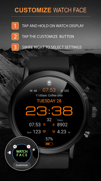 WFP ۲۳۷ Digital watch face - عکس برنامه موبایلی اندروید