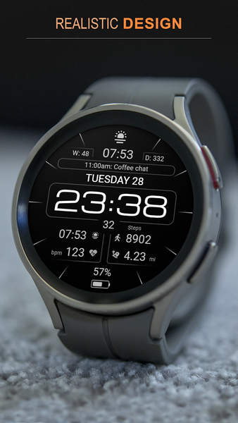 WFP ۲۳۷ Digital watch face - عکس برنامه موبایلی اندروید