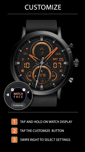 WFP 303 Hybrid watch face - Image screenshot of android app