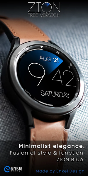 ZION Blue - digital watch face - Image screenshot of android app