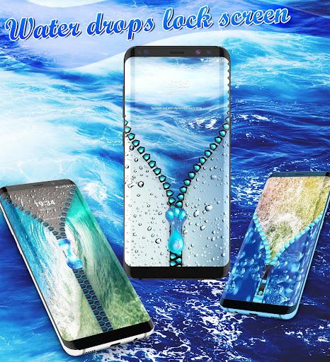 Water drops lock screen - Image screenshot of android app