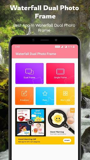 Waterfall Dual Photo Frames - Image screenshot of android app