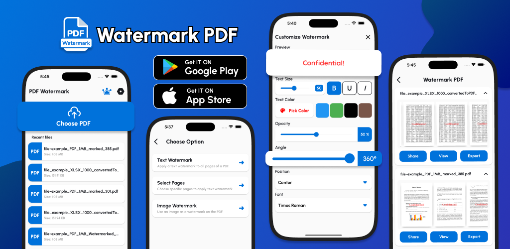 PDF Watermark - Image screenshot of android app