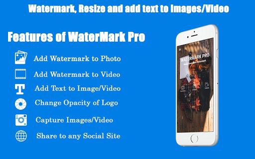 Video Watermark - Add text, logo on Photo - Image screenshot of android app