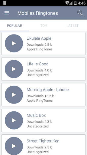 Mobile Ringtones - Image screenshot of android app