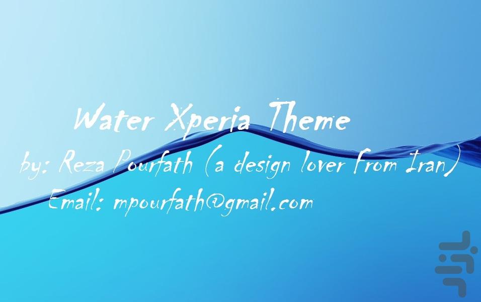 پوسته Water Xperia گوشی های سونی - عکس برنامه موبایلی اندروید