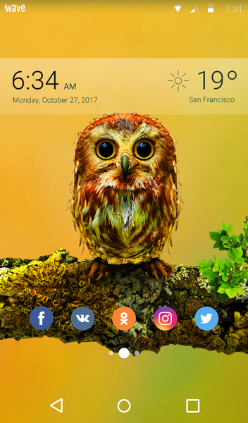 Baby Owl Live Wallpaper Theme - عکس برنامه موبایلی اندروید