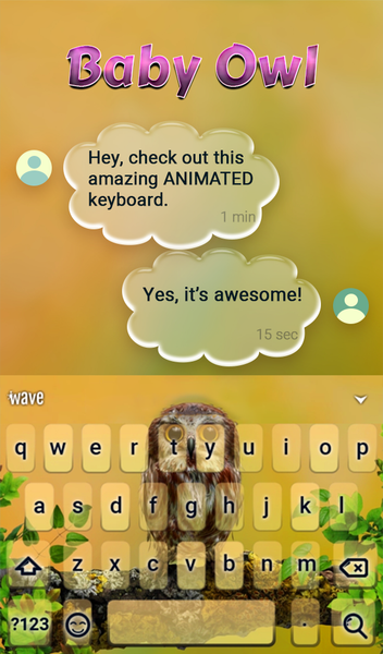 Baby Owl Live Wallpaper Theme - عکس برنامه موبایلی اندروید