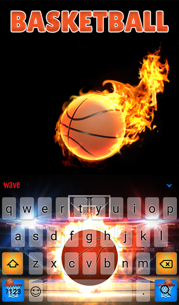 Basketball Animated Keyboard - Image screenshot of android app