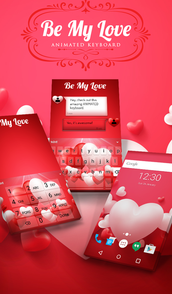 Love Keyboard + Live Wallpaper - Image screenshot of android app