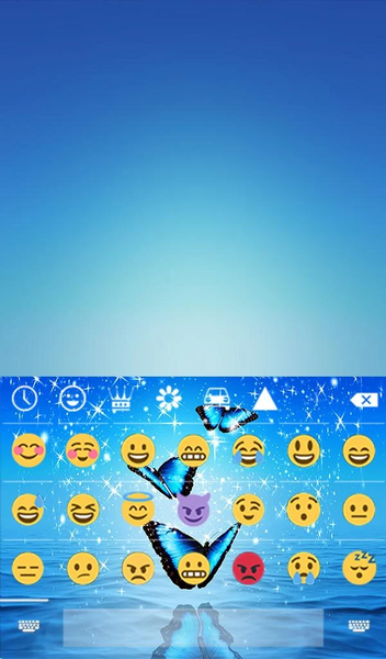 Blue Butterfly Wallpaper Theme - عکس برنامه موبایلی اندروید