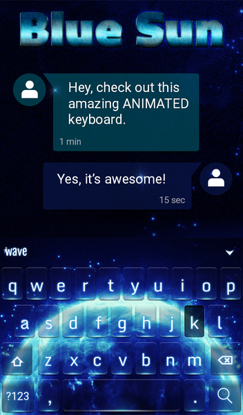Blue Sun Live Wallpaper Theme - عکس برنامه موبایلی اندروید