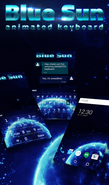 Blue Sun Live Wallpaper Theme - Image screenshot of android app