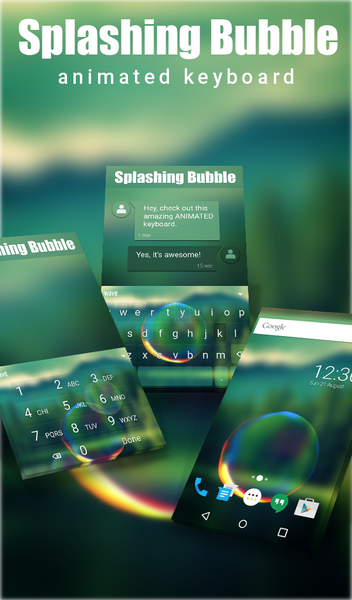 Splashing Bubble Keyboard - عکس برنامه موبایلی اندروید