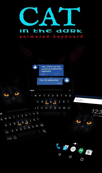 Dark Cat Live Wallpaper Theme - عکس برنامه موبایلی اندروید