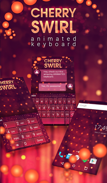 Cherry Swirl Wallpaper Theme - عکس برنامه موبایلی اندروید