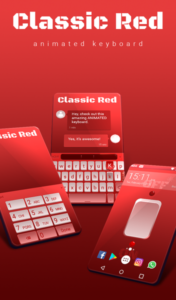 Classic Red Wallpaper Theme - عکس برنامه موبایلی اندروید