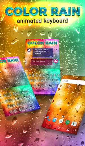 Color Rain Keyboard Wallpaper - عکس برنامه موبایلی اندروید