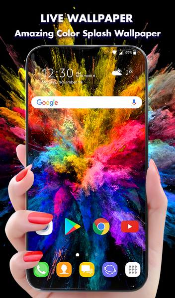 Color Splash Wallpaper Theme - عکس برنامه موبایلی اندروید