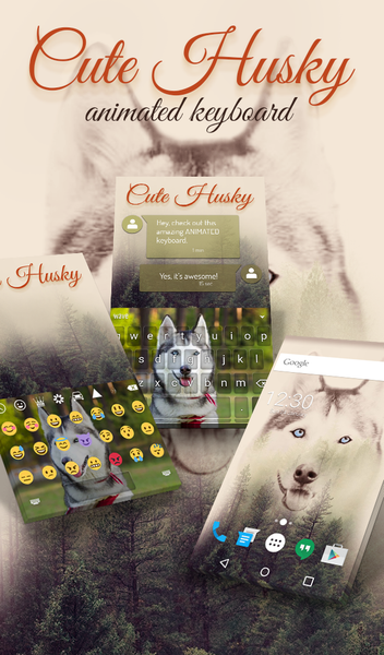 Cute Husky Wallpaper HD Theme - عکس برنامه موبایلی اندروید