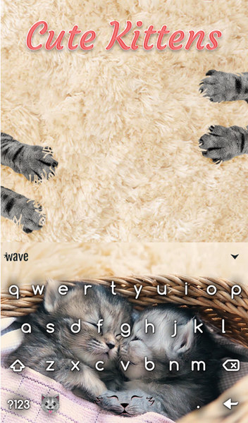 Kittens Keyboard Custom Theme - عکس برنامه موبایلی اندروید