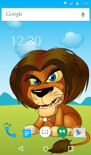 Cute Lion Live Wallpaper Theme - Image screenshot of android app