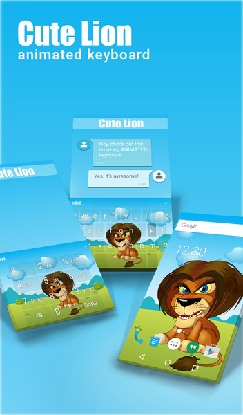 Cute Lion Live Wallpaper Theme - Image screenshot of android app